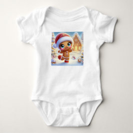 Body Para Bebê Alegria das Festas de Gingerbread