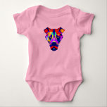 Body Para Bebê Alexander's Dog baby pink bodysuit<br><div class="desc">Alexander's Dog baby bodysuits are for growing families with dogs, breeders, dog lovers, and modern art lovers. Alexander's Dog is Steamy Raimon original digital art.</div>