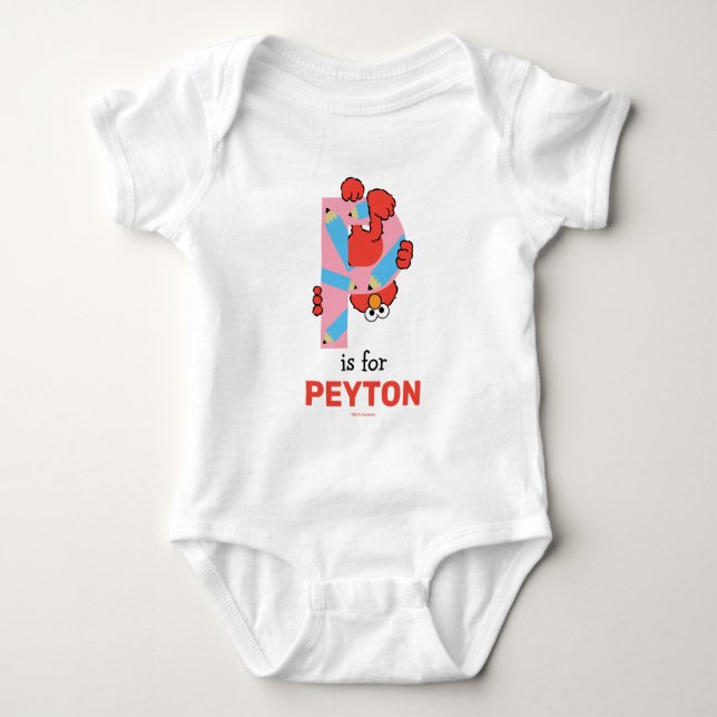 Body Para Bebê Alfabeto do Elmo | P Lápis (Frente)