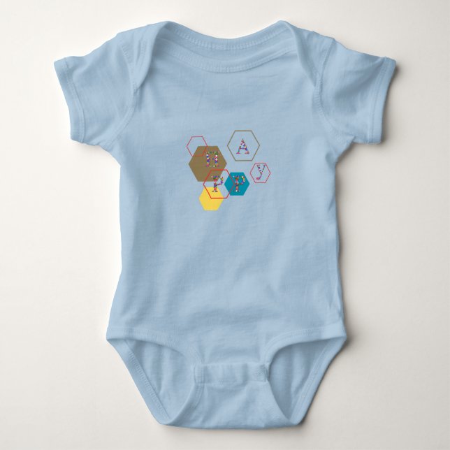 Body Para Bebê Alfabetos Felizes e Lindos Modernos  (Frente)
