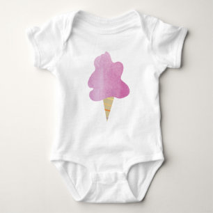 Body Para Bebê Algodão doce Pastel Mão Desenhada Bebê Roupa