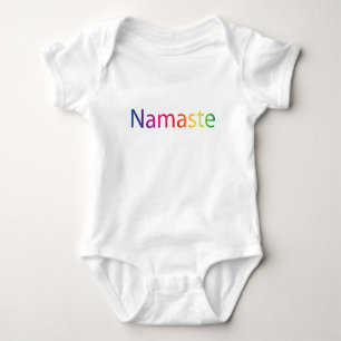 Body Para Bebê Algodão orgânico Onsie de Namaste do arco-íris