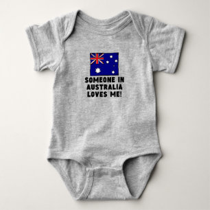 Body Para Bebê Alguém em Austrália ama-me!