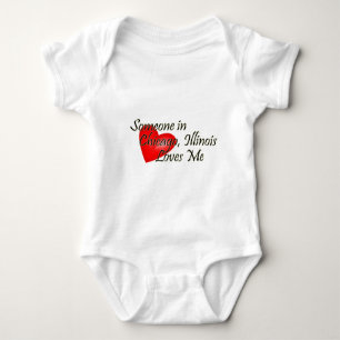 Body Para Bebê Alguém em Chicago ama-me