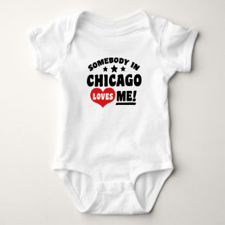 Body Para Bebê Alguém Em Chicago Ama Meu Chupeta