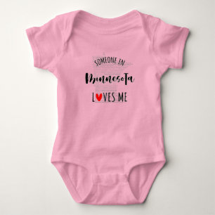 Body Para Bebê Alguém Em Minnesota Me Ama A Mapear Bebê De Roupa