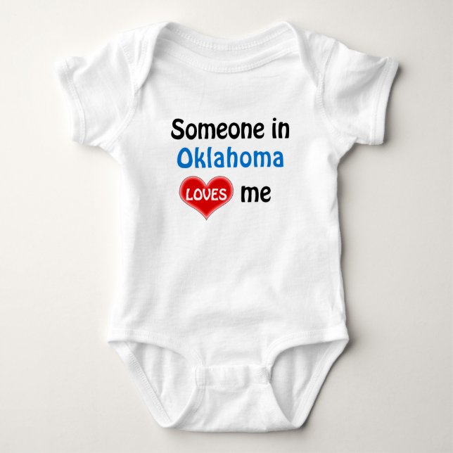 Body Para Bebê Alguém em Oklahoma me ama (Frente)