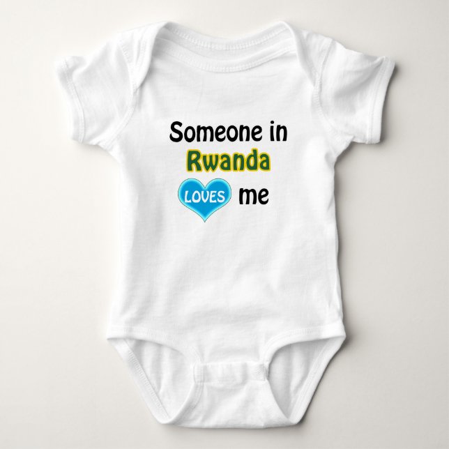 Body Para Bebê Alguém em Ruanda me ama (Frente)