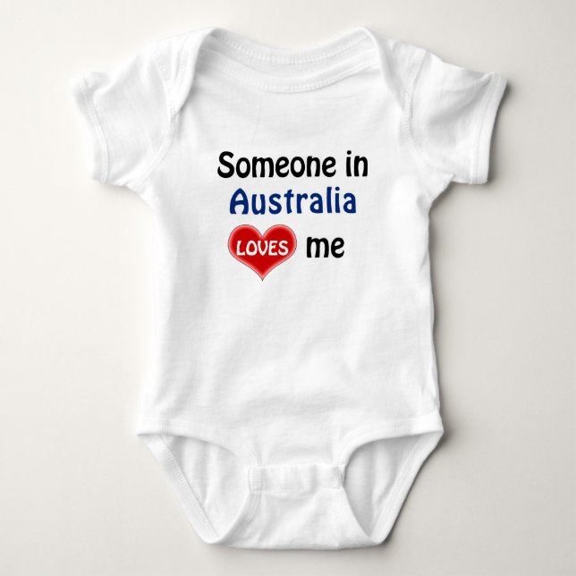 Body Para Bebê Alguém na Austrália me ama (Frente)