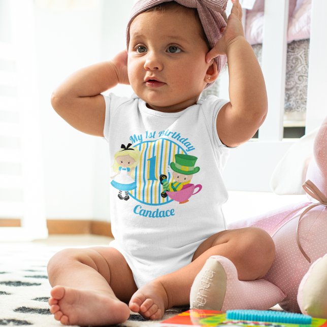 Body Para Bebê Alice Bonita no País das Maravilhas Meu primeiro a (Criador carregado)