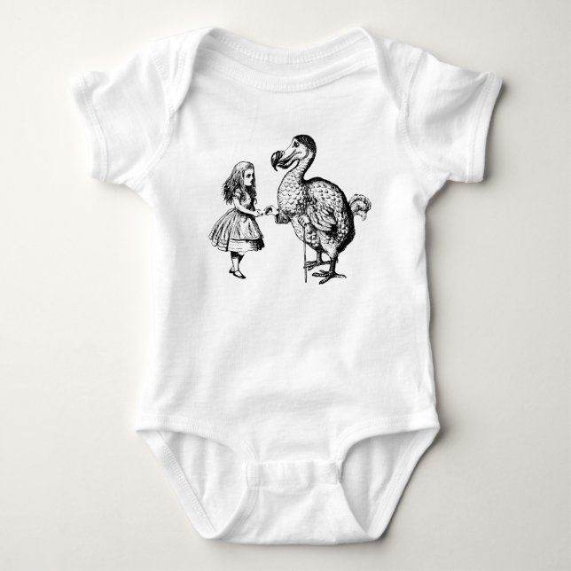 Body Para Bebê Alice e o Dodo (Frente)