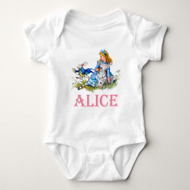 BODY PARA BEBÊ ALICE IN WONDERLAND (Frente)