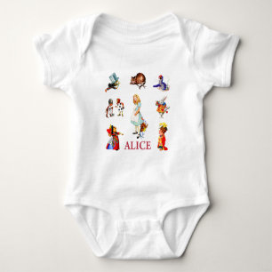 Body Para Bebê Alice no País das Maravilhas e Amigos