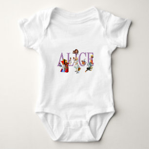 Body Para Bebê Alice no país das maravilhas e amigos