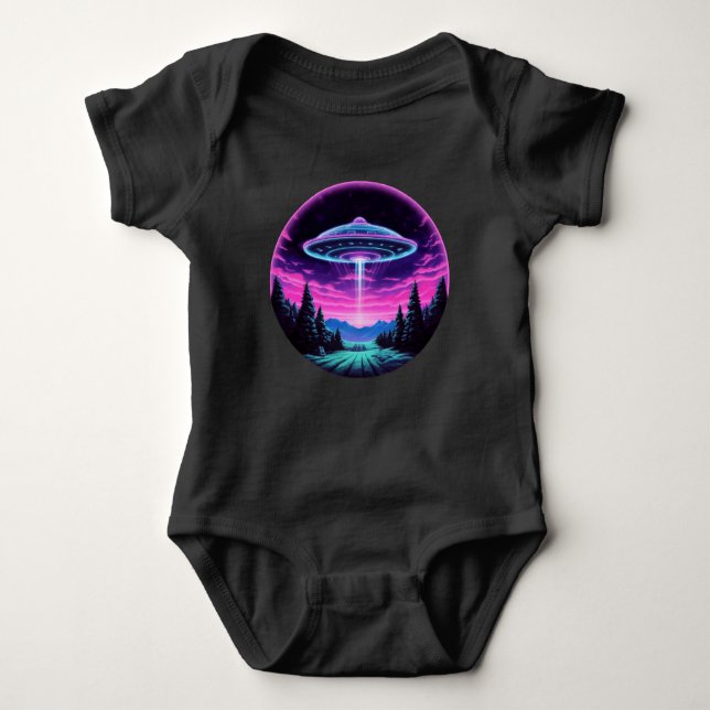 Body Para Bebê Alienígena Espacial Retrofuturista (Frente)