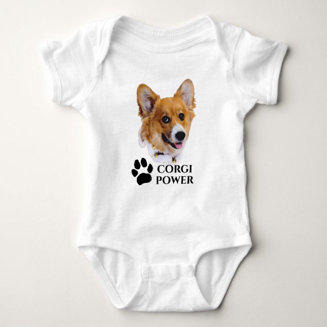 Body Para Bebê Alimentação Corgi (Frente)