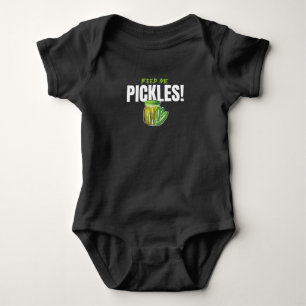 Body Para Bebê Alimente-me picles Pepinos