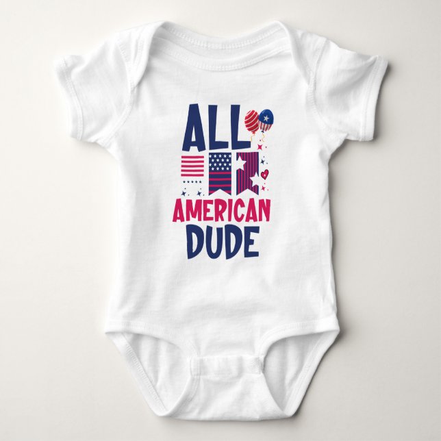 Body Para Bebê All American Dude-96993 (Frente)
