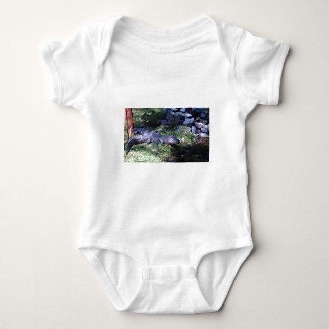 Body Para Bebê Alligador! Design de Zoo (Frente)