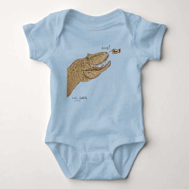 Body Para Bebê Allosaurus Boop! Dinosaur One-piece Baby Bodysuit  (Frente)