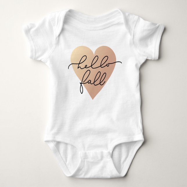 Body Para Bebê Alô, Fall Love Heart (Frente)