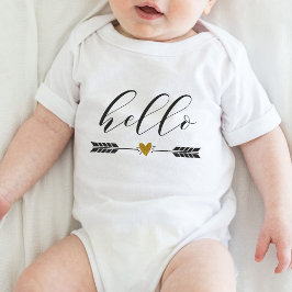 Body Para Bebê Alô Seta com Coração