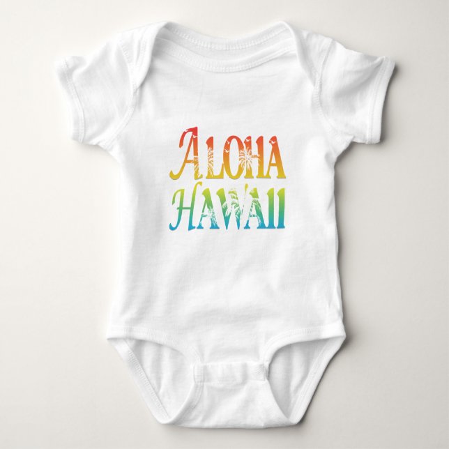 Body Para Bebê Aloha Hawaii (Frente)