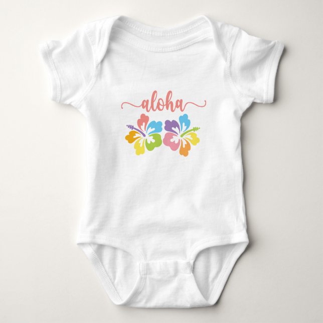 Body Para Bebê Aloha Summer Pastel (Frente)