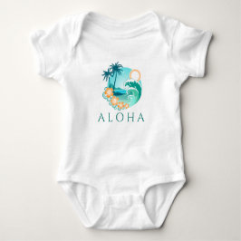 Body Para Bebê Aloha Tropical