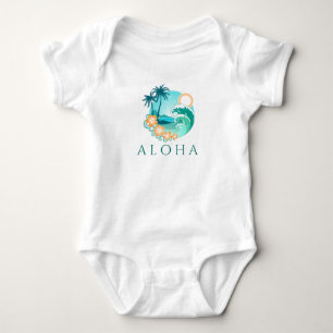 Body Para Bebê Aloha Tropical
