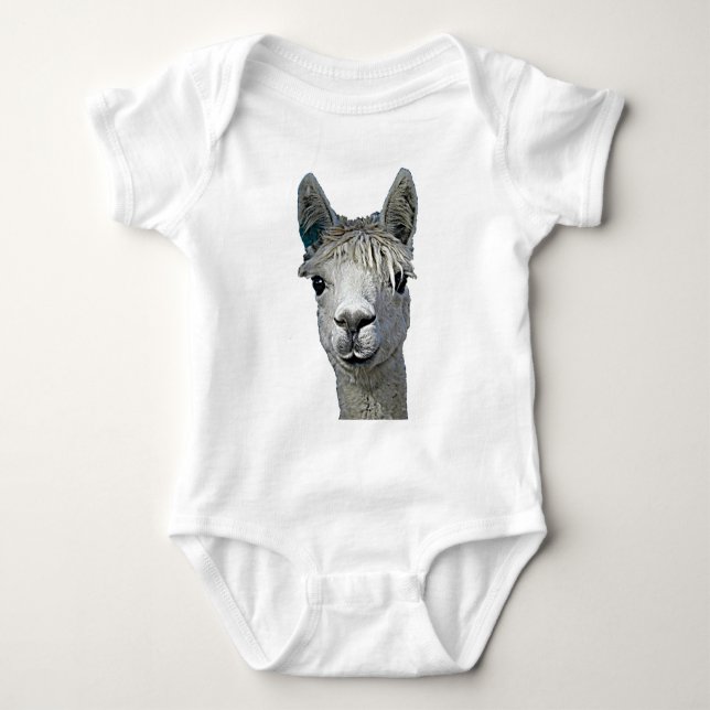 Body Para Bebê Alpaca adorável (Frente)