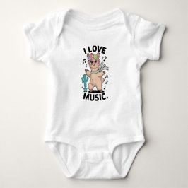 Body Para Bebê Alpaca love music