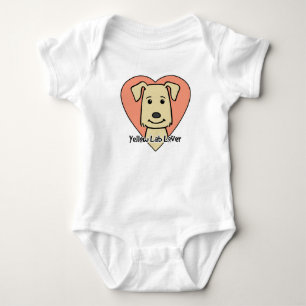 Body Para Bebê Amante amarelo do laboratório
