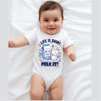 Body Para Bebê Amante de Leite Fofo