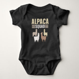 Body Para Bebê Amante de os animais Funny Alpaca Squad