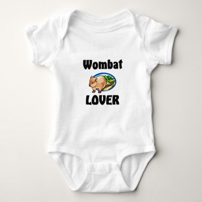 Body Para Bebê Amante de Wombat (Frente)