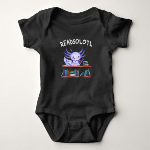 Body Para Bebê Amante do Livro Readsolott Funny Axolotl