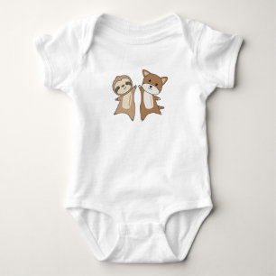 Body Para Bebê Amantes de os animais De Sloth Beagle Dog Cães