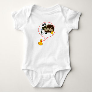 Body Para Bebê Amantes do pato, "Duckie diz! "
