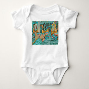 Body Para Bebê Amantes do sorvete de Verão
