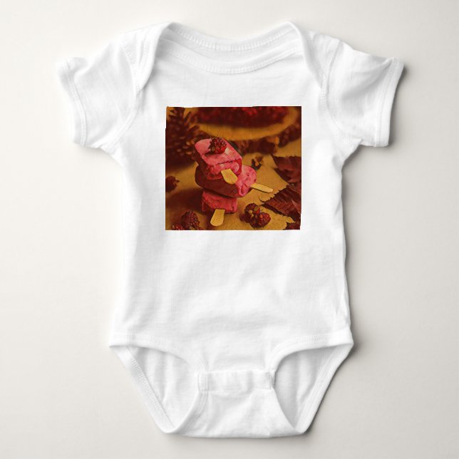Body Para Bebê Amantes do sorvete de Verão (Frente)