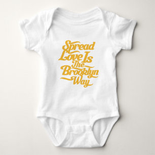 Body Para Bebê Amarelo do amor de Brooklyn