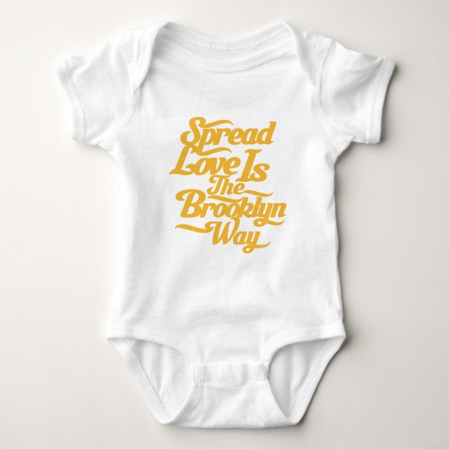 Body Para Bebê Amarelo do amor de Brooklyn (Frente)