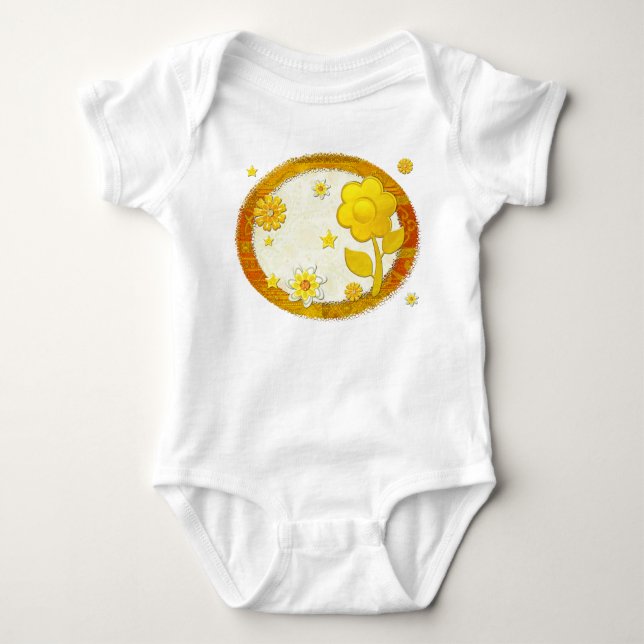 Body Para Bebê Amarelo no Jogo (Frente)
