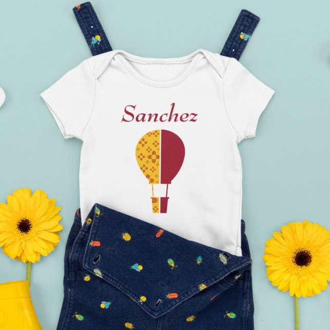 Body Para Bebê Amarelo Vermelho Novo México Zia Ar Quente Balão (Criador carregado)