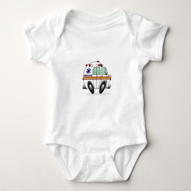 Body Para Bebê Ambulância (Frente)