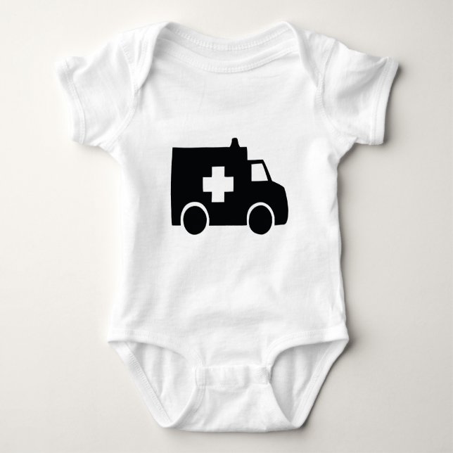 Body Para Bebê ambulância (Frente)