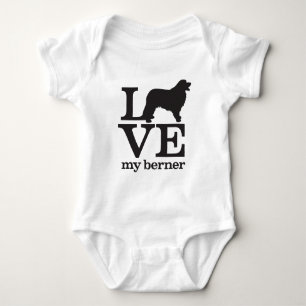 Body Para Bebê Ame meu cão de montanha de Bernese