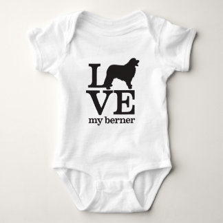 Body Para Bebê Ame meu cão de montanha de Bernese