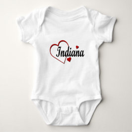 Body Para Bebê Ame o Indiana Hearts Criança Creeper